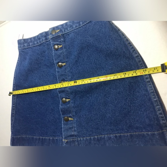 NWT American Apparel A-Line Button Front Denim Jean Mini Skirt Sz M - Picture 6 of 8